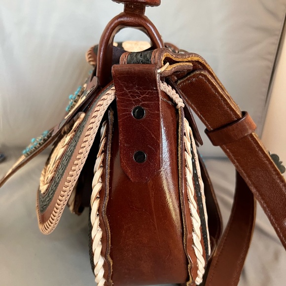 Mustang Western Saddle Purse, Handmade in USA by JohnPaul Leatherworks NWOT - Picture 12 of 15